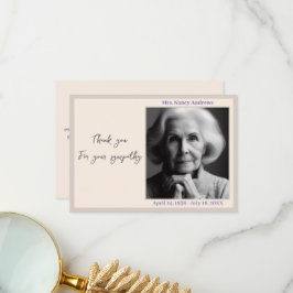 Tarjeta De Agradecimiento Elegante monumento funerario de la familia