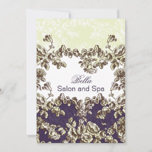 Tarjeta De Agradecimiento elegante morado florecimiento negocio Gracias tarj