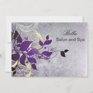 Tarjeta De Agradecimiento elegante morado florecimiento negocio Gracias tarj