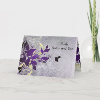 Tarjeta De Agradecimiento elegante morado florecimiento negocio Gracias tarj