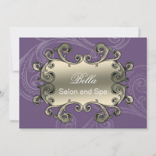 Tarjeta De Agradecimiento elegante morado florecimiento negocio Gracias tarj