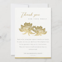 ELEGANTE NEGOCIO FORMAL DE FAUX GOLD LOTUS FLORAL
