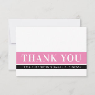 Tarjeta De Agradecimiento ELEGANTE NEGOCIO GRACIAS pedido insertar negro ros