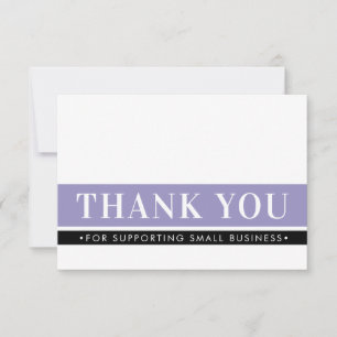 Tarjeta De Agradecimiento ELEGANTE NEGOCIO GRACIAS pedido insertar púrpura