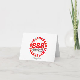 Tarjeta De Agradecimiento Elegante número de Angel 888