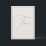 Tarjeta De Agradecimiento Elegante número de tabla de caligrafía de marfil M<br><div class="desc">Ayude a sus huéspedes a encontrar su camino con estas tarjetas de números de tabla de doble cara. El diseño neutro cuenta con una tarjeta minimalista decorada con una tipografía romántica y elegante. Otros números de tabla de la colección se venden por separado. Vea el enlace de la colección en...</div>