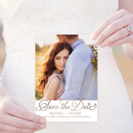 Tarjeta De Agradecimiento Elegante Nuptial Save The Date Card