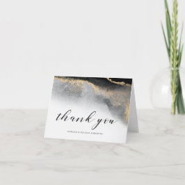 Tarjeta De Agradecimiento Elegante Opulencia Gracias con Su(s) Nombre(s)