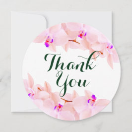 Tarjeta De Agradecimiento Elegante Orquídea Gracias Cartas
