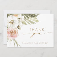 Elegante Palm Seca Sale Floral Gracias Boda