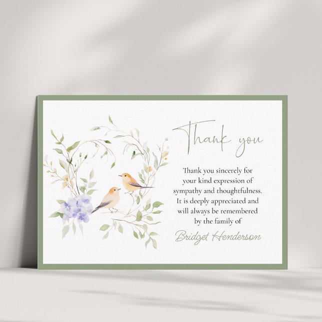 Tarjeta de agradecimiento elegante para funeral de (Subido por el creador)