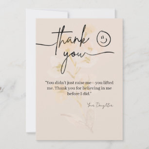 Tarjeta de agradecimiento elegante para mamá