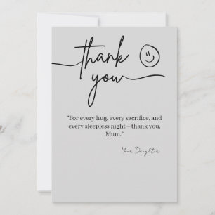 Tarjeta de agradecimiento elegante para mamá