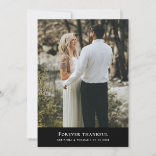 Tarjeta De Agradecimiento Elegante para siempre Boda de fotografía de la par