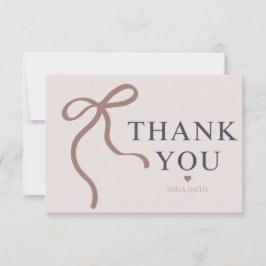 Tarjeta De Agradecimiento Elegante Partido de Graduación Bow