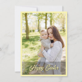 Tarjeta De Agradecimiento Elegante Pastel Chic Foto Feliz Pascua