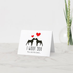 Tarjeta De Agradecimiento Elegante Perro Gracias Cartas - Perro Boxer
