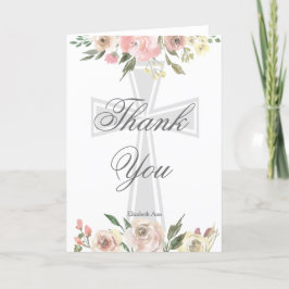 Tarjeta De Agradecimiento Elegante Personalizado de confirmación cristiano f