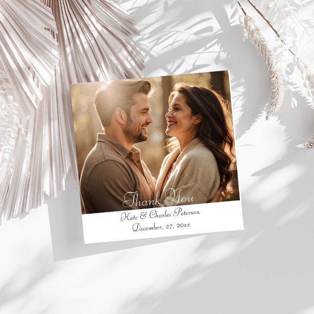 Tarjeta De Agradecimiento Elegante Personalizado de fotografía moderno tarje (Subido por el creador)