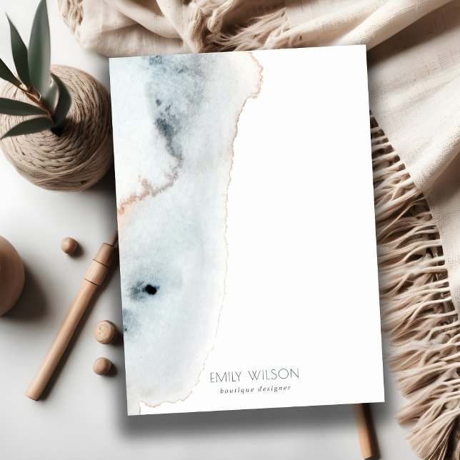 Tarjeta De Agradecimiento Elegante playa suave Aqua Blue Gold (Subido por el creador)