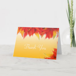 Tarjeta De Agradecimiento Elegante, precioso favor de boda de otoño gracias