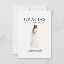 Elegante Primera Comunión Niña Rezando