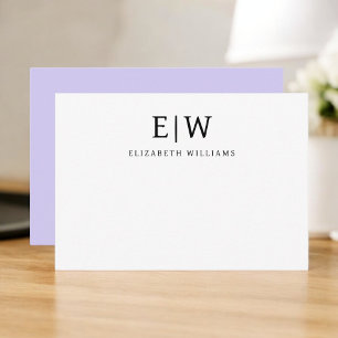 Tarjeta De Agradecimiento Elegante Profesional Simple Monograma Minimalista