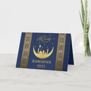 Tarjeta De Agradecimiento Elegante Ramadan Kareem Eid Mubarak 2025 Saludo /