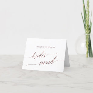 Tarjeta De Agradecimiento Elegante Rosa de caligrafía de oro