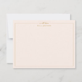 Tarjeta De Agradecimiento Elegante rosa suave y dorado Profesional 