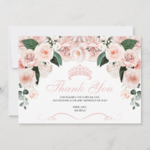 Elegante Rubor Floral Quinceanera rosa