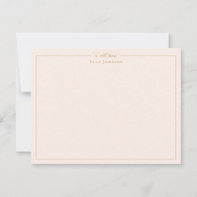 Tarjeta De Agradecimiento Elegante Rubor Pink and gold Professional (Anverso)