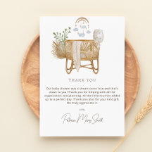 Elegante Rústico Boho Baby Cot Baby Shower