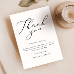 Tarjeta De Agradecimiento Elegante Script Mesa de recepción de boda moderna<br><div class="desc">Exprese su más sincera gratitud con Elegante Script Modern Wedding Table Gracias Card. Cada carta, una muestra de apreciación, se elabora con una mezcla única de simplicidad y elegancia. Ideal para cualquier estilo de nupcias, desde lo íntimo hasta lo grandioso, estas "simples tarjetas de agradecimiento boda" presentan un guión atemporal...</div>