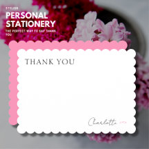 Tarjeta de agradecimiento elegante simple con bord