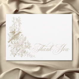 Tarjeta De Agradecimiento Elegante Tan Chinoiserie Naturaleza Aves Baby Show