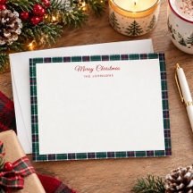 Elegante Tartán Verde de Navidad en cuadros festiv