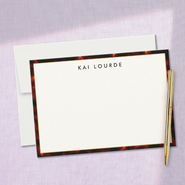 Tarjeta De Agradecimiento Elegante Tortoiseshell (Subido por el creador)