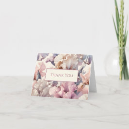 Tarjeta De Agradecimiento Elegante Único Moderno Suave Rosa Floral