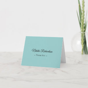 Tarjeta de agradecimiento elegante verde menta