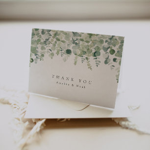 Tarjeta De Agradecimiento Elegante Verdor Gracias Postcard