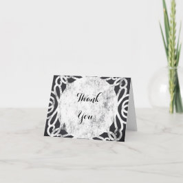 Tarjeta de agradecimiento elegante vintage de tiza