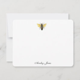 Tarjeta De Agradecimiento Elegante vintage Honey Bee Notes