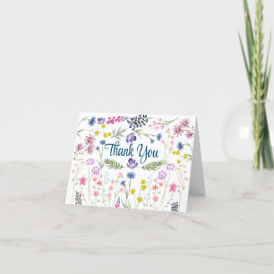 Tarjeta De Agradecimiento Elegante y dulce floral gracias