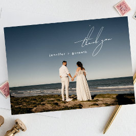 Tarjeta De Agradecimiento Elegante y elegante foto