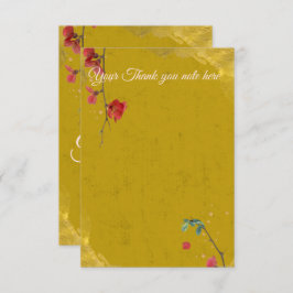 Tarjeta De Agradecimiento Elegante y elegante rojo y oro