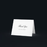 Tarjeta De Agradecimiento Elegante y elegante Script Vintage Wedding Gracias<br><div class="desc">Un elegante boda de escritura vintage nota de agradecimiento sobre fondo blanco. Estas tarjetas de agradecimiento boda de aspecto tradicional son fáciles de personalizar, hacen una excelente elección para bodas con temas de elegancia simple. Está listo para ser personalizado para adaptarse a tus preferencias y estilo personal, y es maravilloso...</div>