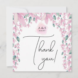 Tarjeta De Agradecimiento Elegante y encantadora Wisteria Floral