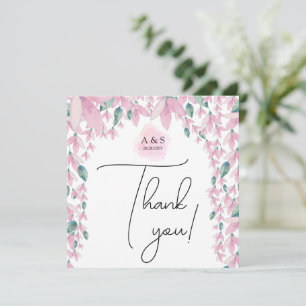 Tarjeta De Agradecimiento Elegante y encantadora Wisteria Floral