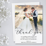 Tarjeta De Agradecimiento Elegante y hermosa foto Boda de caligrafía<br><div class="desc">Elegante Boda de caligrafía hermosa foto tarjeta de agradecimiento</div>